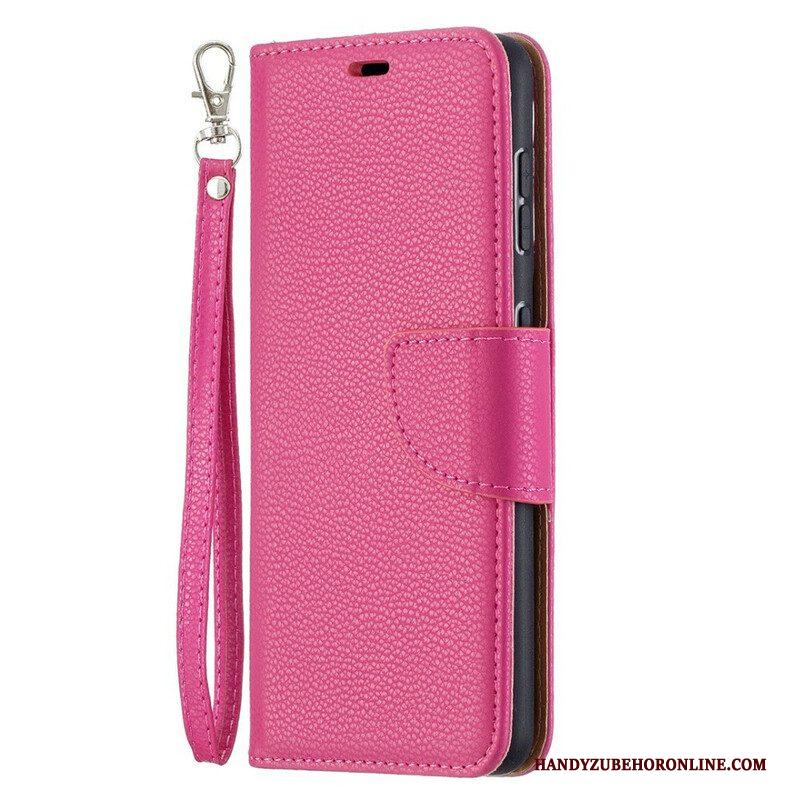 Leren Hoesje voor Samsung Galaxy S21 5G Folio-hoesje Lychee Rabat Schuin