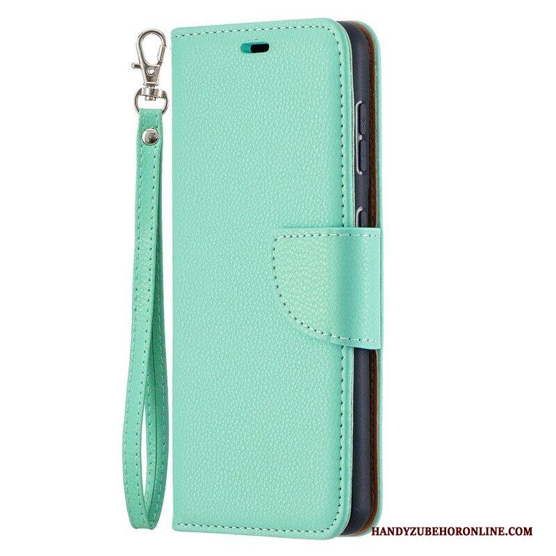 Leren Hoesje voor Samsung Galaxy S21 5G Folio-hoesje Lychee Rabat Schuin