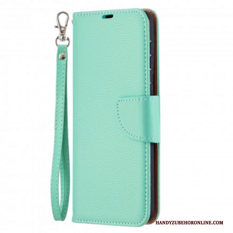 Leren Hoesje voor Samsung Galaxy S21 Plus 5G Folio-hoesje Lychee Rabat Schuin