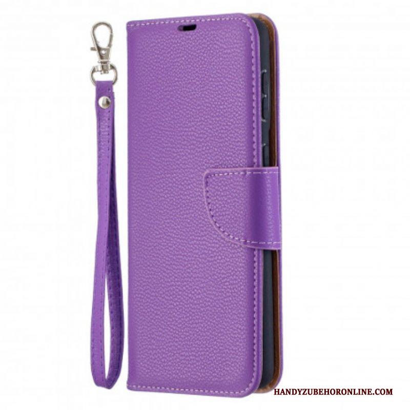 Leren Hoesje voor Samsung Galaxy S21 Plus 5G Folio-hoesje Lychee Rabat Schuin