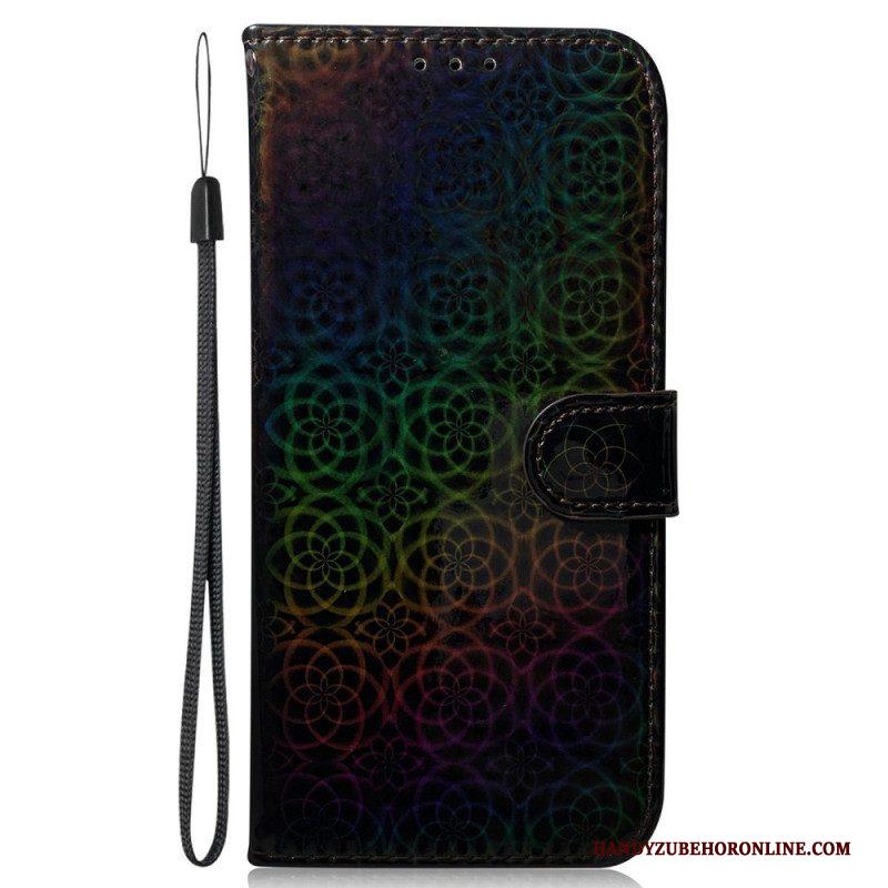 Leren Hoesje voor Samsung Galaxy S23 5G Disco-stijl