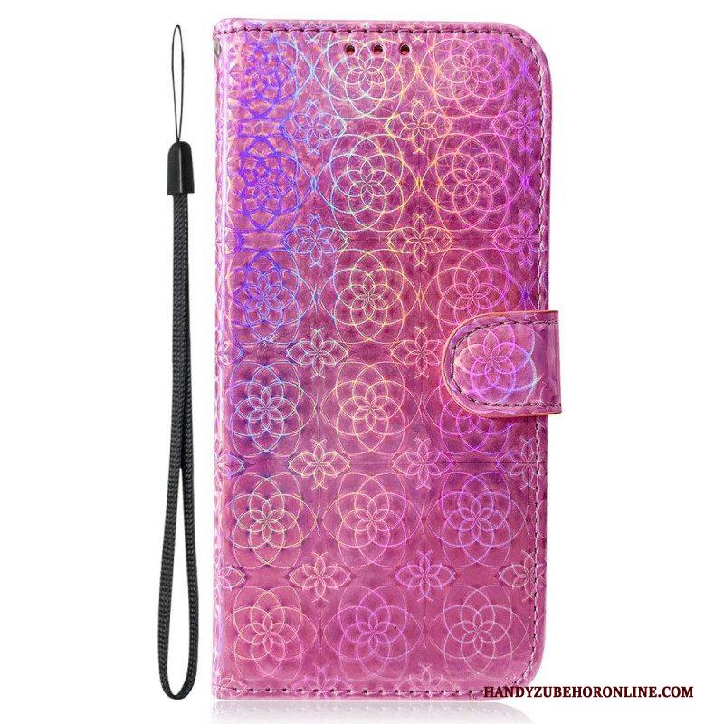 Leren Hoesje voor Samsung Galaxy S23 5G Disco-stijl