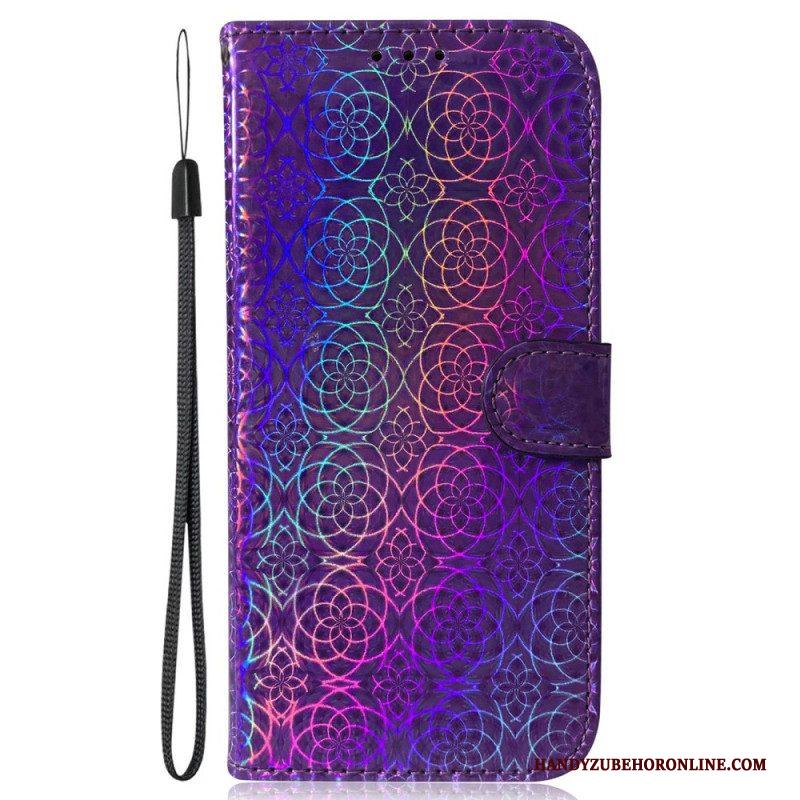 Leren Hoesje voor Samsung Galaxy S23 5G Disco-stijl
