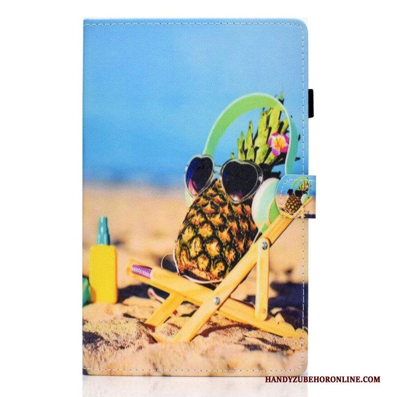 Leren Hoesje voor Samsung Galaxy Tab A8 (2021) Leuk Strand