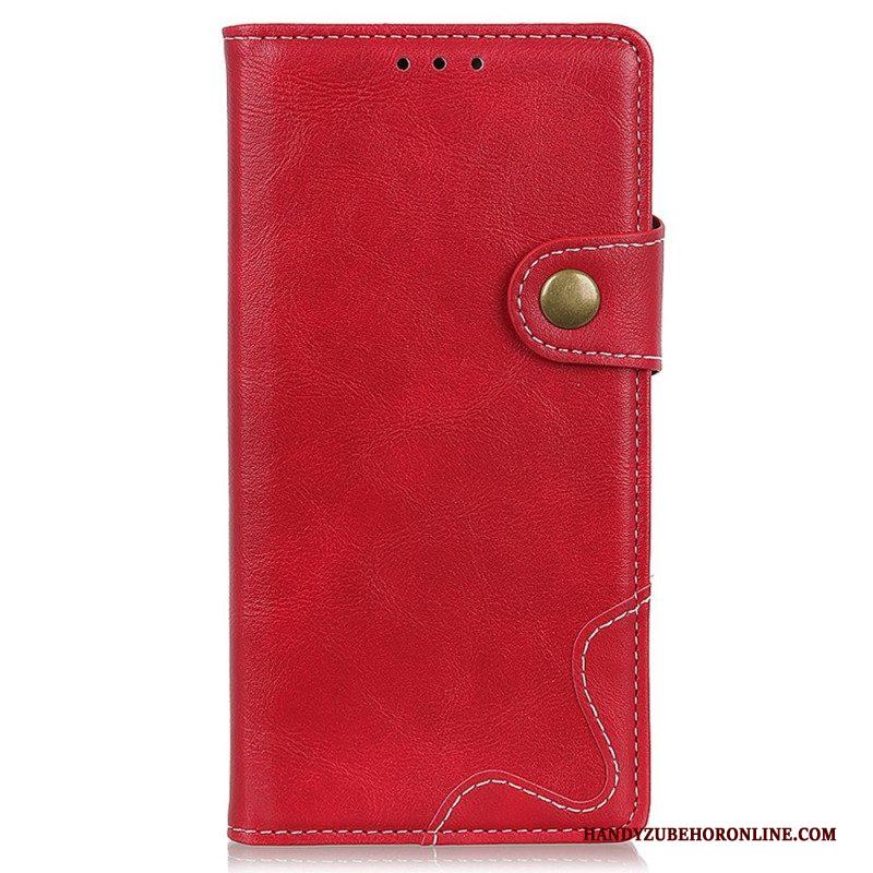 Leren Hoesje voor Sony Xperia Pro-I Artistieke Naaiknop