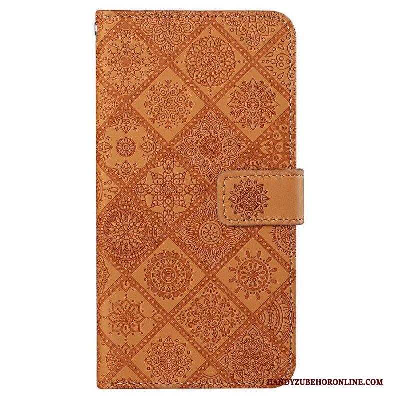 Leren Hoesje voor Xiaomi 12T / 12T Pro Bloemenpatroon