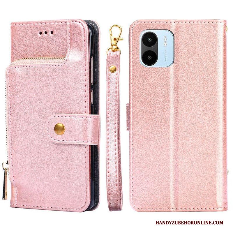 Leren Hoesje voor Xiaomi Redmi A1 Portemonnee Vooraan