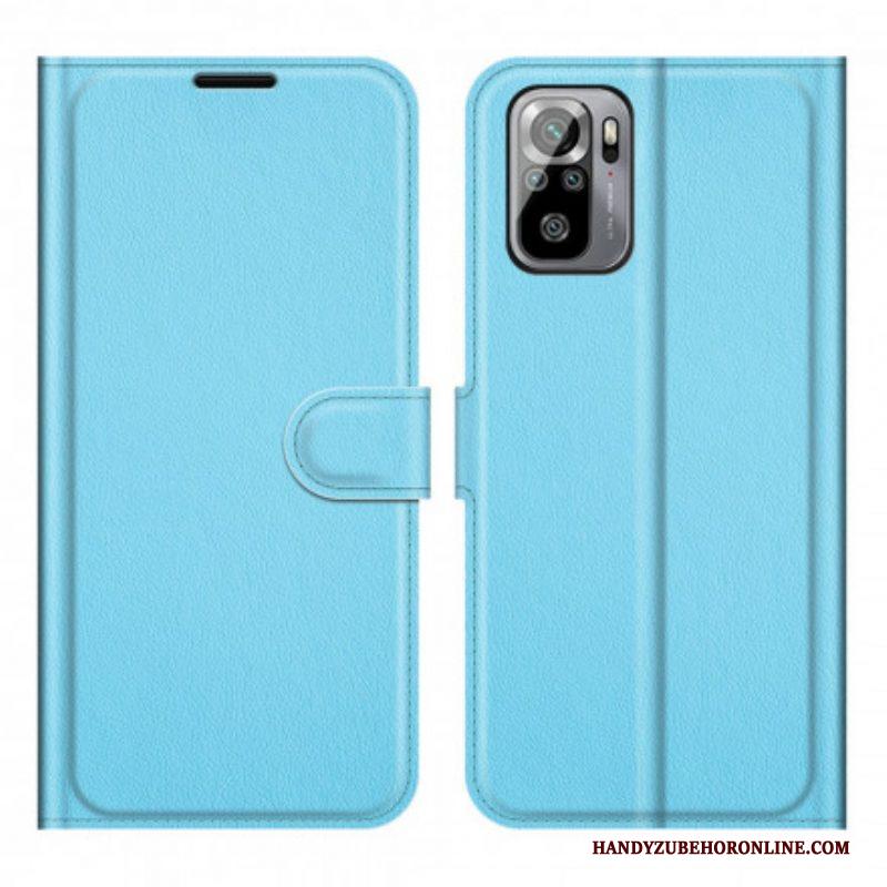 Leren Hoesje voor Xiaomi Redmi Note 10 / 10S Stijl Lederen Magnetische Sluiting