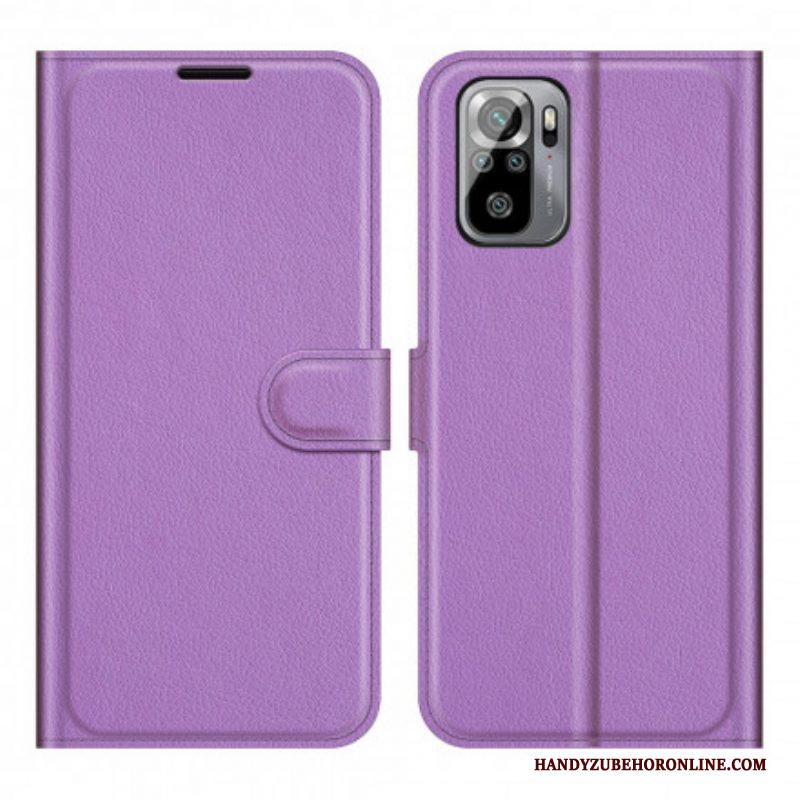 Leren Hoesje voor Xiaomi Redmi Note 10 / 10S Stijl Lederen Magnetische Sluiting