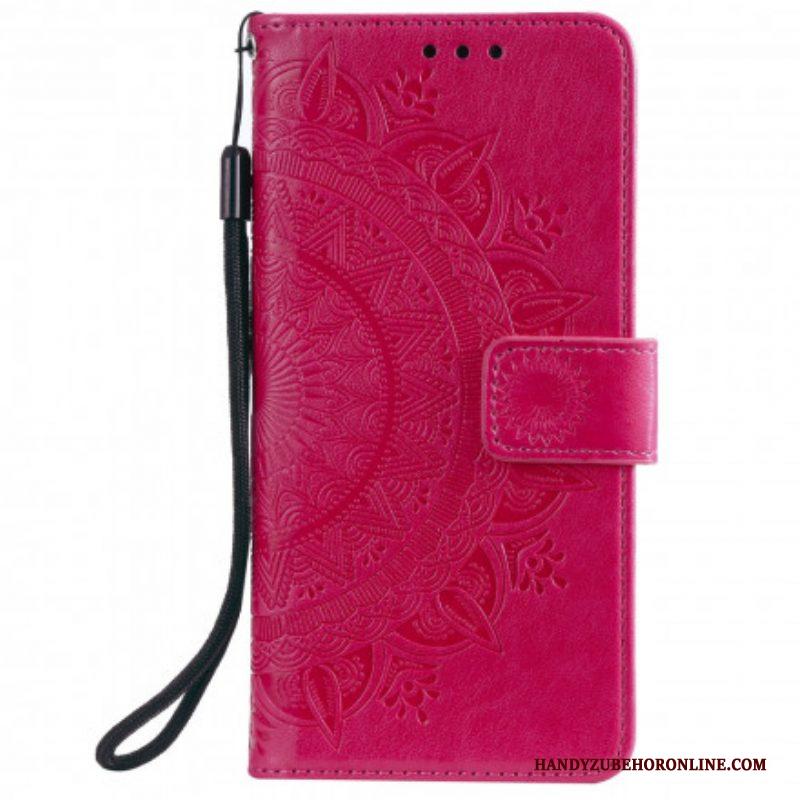 Leren Hoesje voor Xiaomi Redmi Note 10 / 10S Zon Mandala