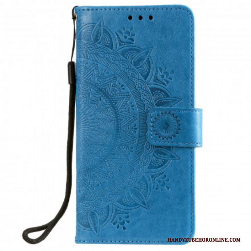 Leren Hoesje voor Xiaomi Redmi Note 10 / 10S Zon Mandala