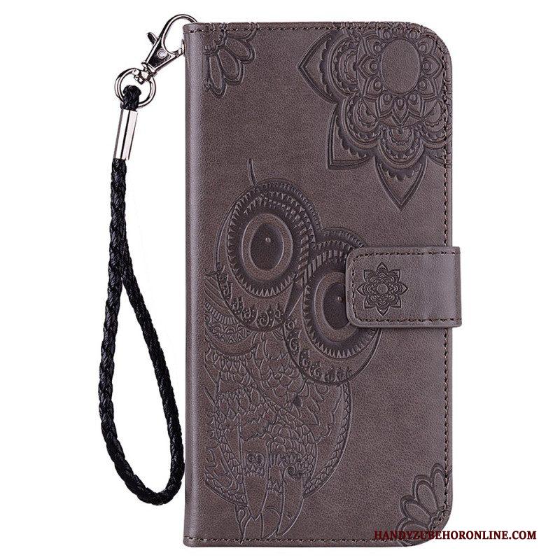 Leren Hoesje voor Xiaomi Redmi Note 11 Pro Plus 5G Mandala Uil