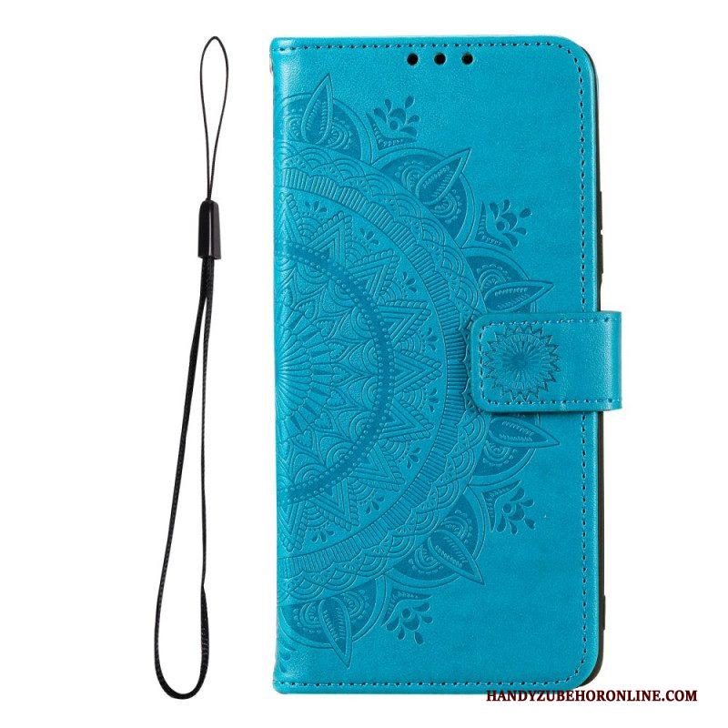 Leren Hoesje voor Xiaomi Redmi Note 11 Pro Plus 5G Zon Mandala