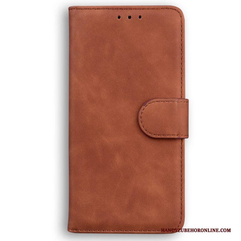 Leren Hoesje voor Xiaomi Redmi Note 12 4G Kunstleer Effen