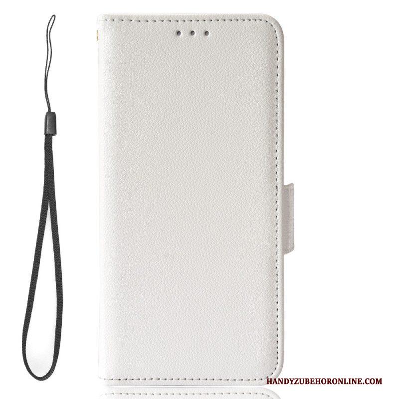 Leren Hoesje voor Xiaomi Redmi Note 12 4G Ultra Fijn Met Lanyard