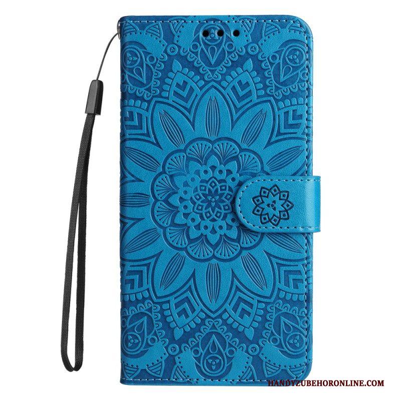 Leren Hoesje voor Xiaomi Redmi Note 12 Pro Plus Met Ketting Mandala-decoratie Met Riem