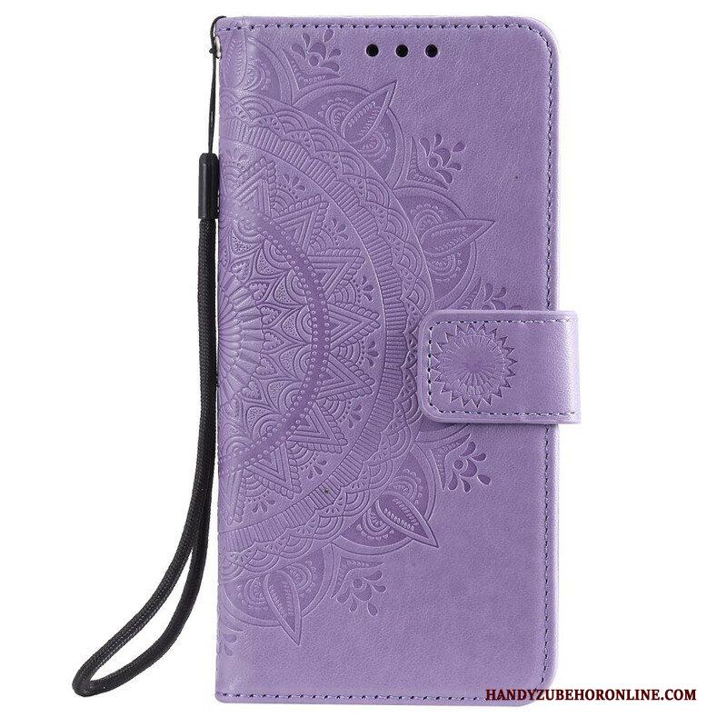 Leren Hoesje voor iPhone 13 Mini Zon Mandala