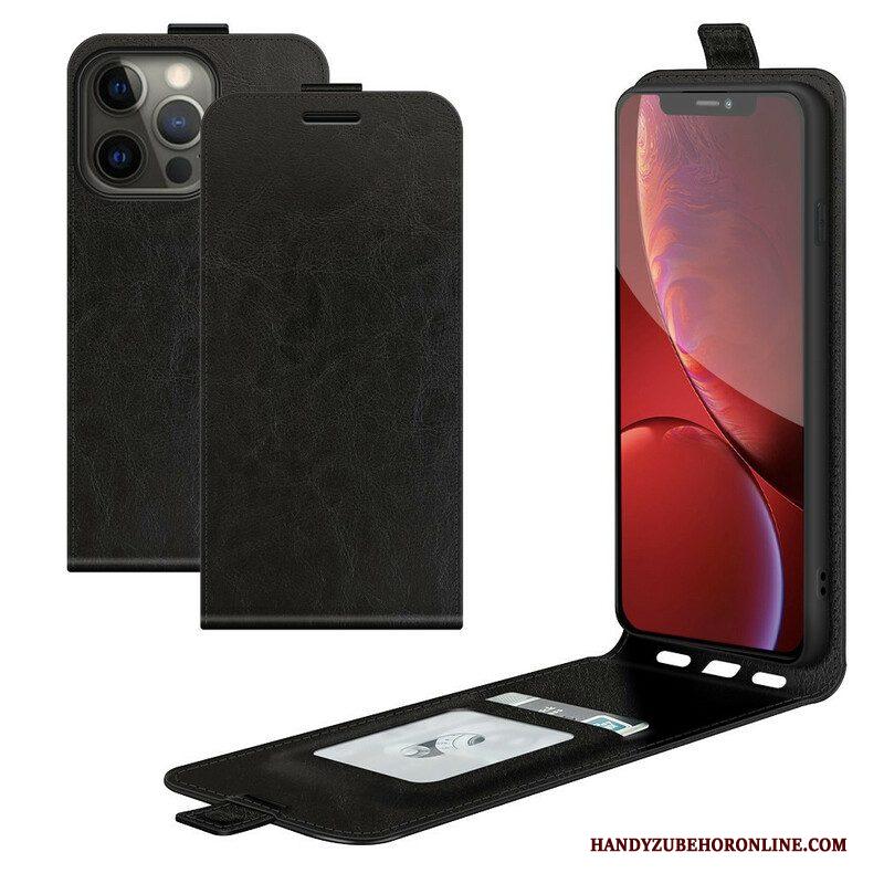 Leren Hoesje voor iPhone 13 Pro Folio-hoesje Verticale Flap Leer Effect