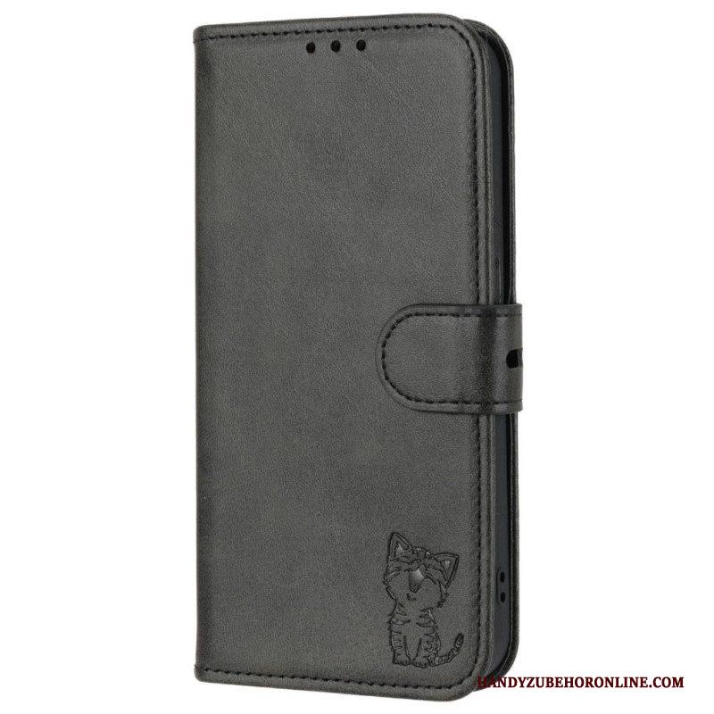 Leren Hoesje voor iPhone 14 Katje