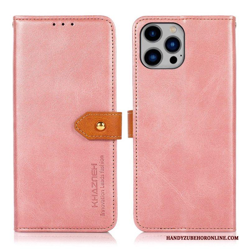 Leren Hoesje voor iPhone 14 Plus Met Khazneh-riem