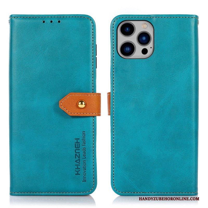 Leren Hoesje voor iPhone 14 Plus Met Khazneh-riem