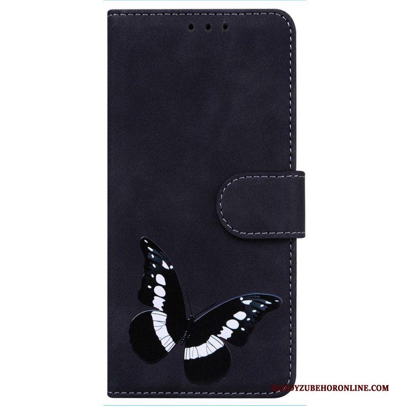 Leren Hoesje voor iPhone 14 Pro Vlinder Elegantie