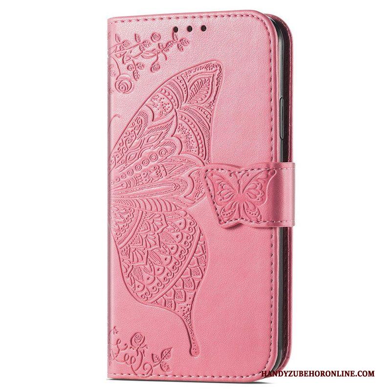 Leren Hoesje voor iPhone 15 Pro Barokvlinder