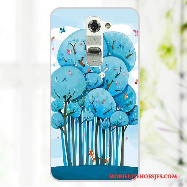 Lg G2 Geschilderd Bescherming Spotprent Blauw Achterklep Hoesje Telefoon Mobiele Telefoon