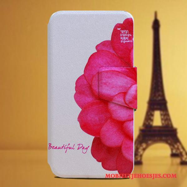 Lg G2 Hoesje Hoes Bescherming All Inclusive Leren Etui Mobiele Telefoon Roze Anti-fall