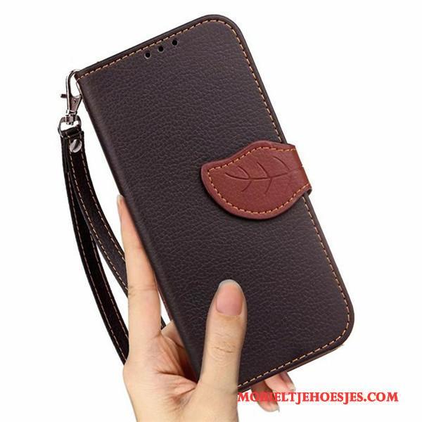 Lg G2 Portemonnee Hoesje Leren Etui Folio Mobiele Telefoon Rood Bescherming