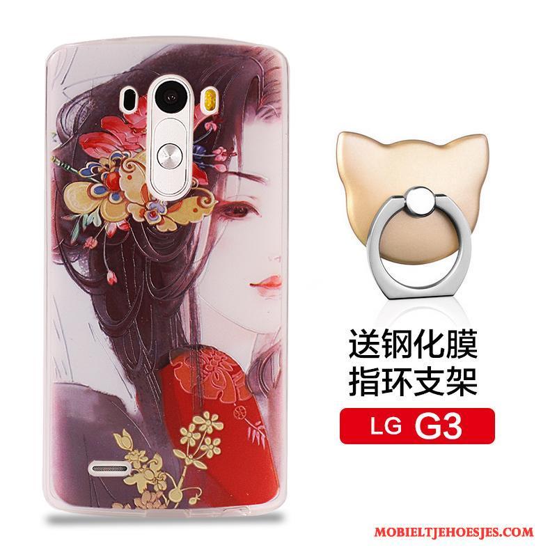 Lg G3 Bescherming Anti-fall Roze Hoesje Telefoon Zacht Siliconenhoesje Mobiele Telefoon