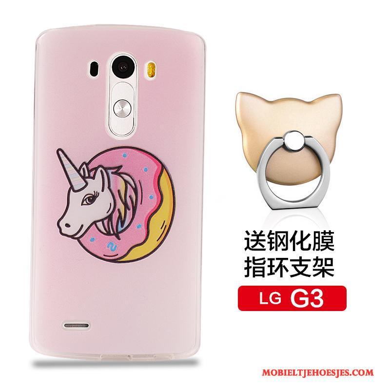 Lg G3 Bescherming Anti-fall Roze Hoesje Telefoon Zacht Siliconenhoesje Mobiele Telefoon