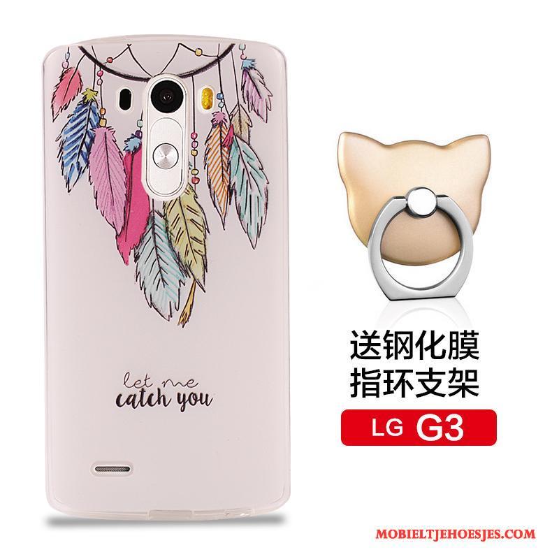 Lg G3 Bescherming Anti-fall Roze Hoesje Telefoon Zacht Siliconenhoesje Mobiele Telefoon