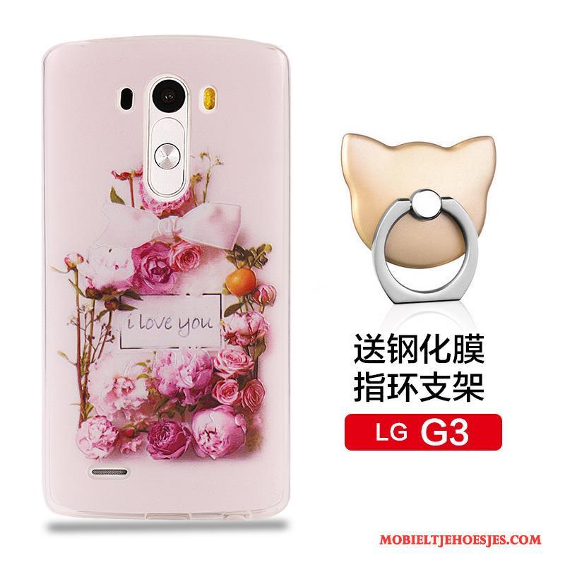 Lg G3 Bescherming Anti-fall Roze Hoesje Telefoon Zacht Siliconenhoesje Mobiele Telefoon