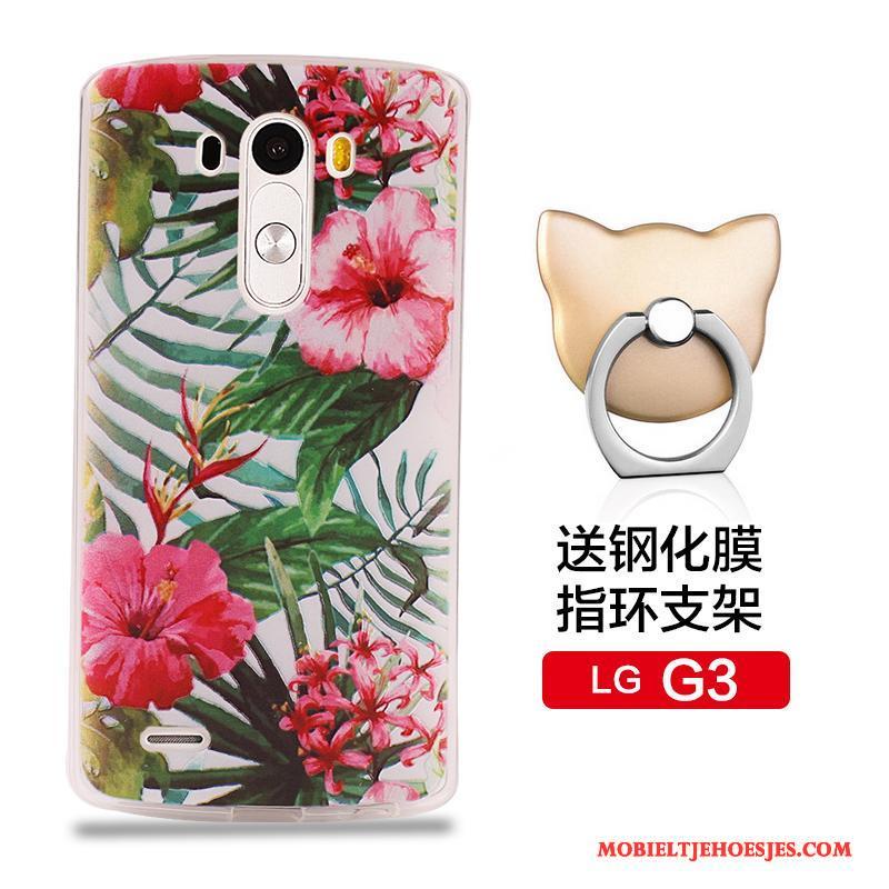 Lg G3 Bescherming Anti-fall Roze Hoesje Telefoon Zacht Siliconenhoesje Mobiele Telefoon