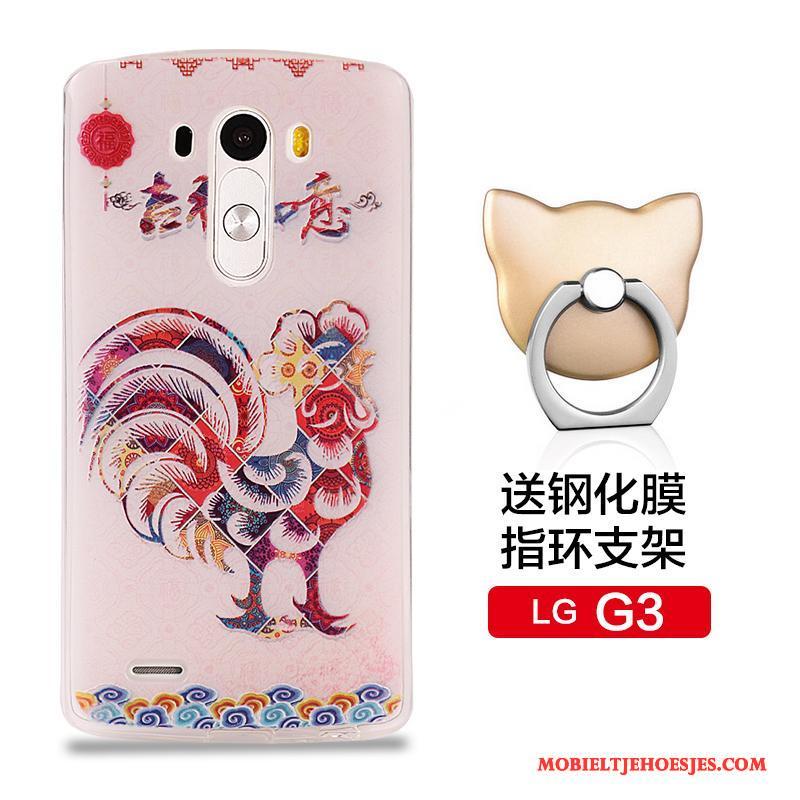 Lg G3 Bescherming Anti-fall Roze Hoesje Telefoon Zacht Siliconenhoesje Mobiele Telefoon