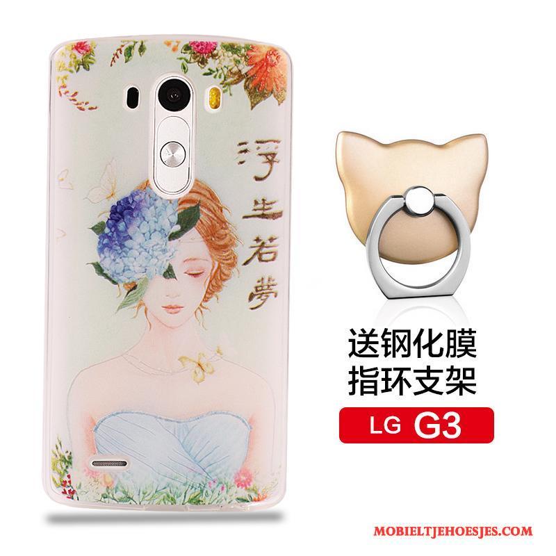 Lg G3 Bescherming Anti-fall Roze Hoesje Telefoon Zacht Siliconenhoesje Mobiele Telefoon