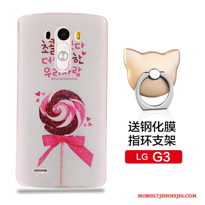 Lg G3 Bescherming Anti-fall Roze Hoesje Telefoon Zacht Siliconenhoesje Mobiele Telefoon