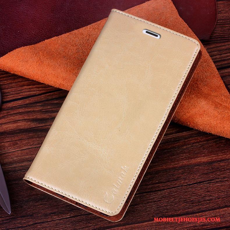 Lg G3 Goud Leren Etui Hoes Mobiele Telefoon Bescherming Hoesje