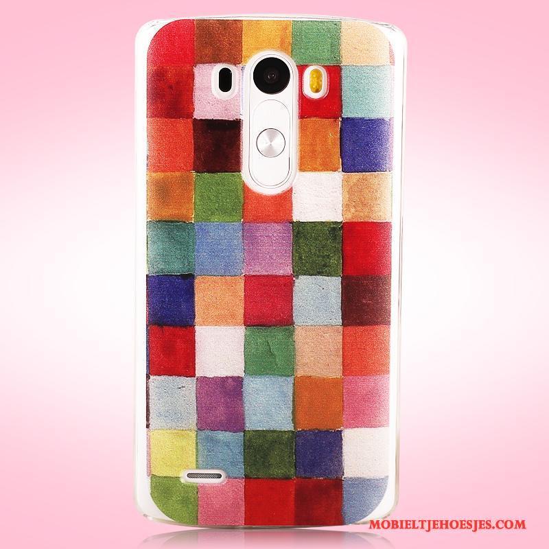 Lg G3 Hoesje Telefoon Mobiele Telefoon Schrobben Hard Blauw Bescherming Geschilderd