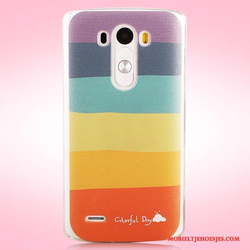 Lg G3 Hoesje Telefoon Mobiele Telefoon Schrobben Hard Blauw Bescherming Geschilderd