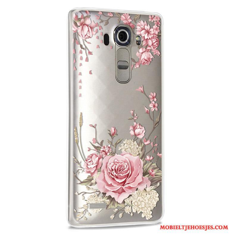 Lg G4 Siliconen Hoes Purper Anti-fall Bescherming Mooie Hoesje