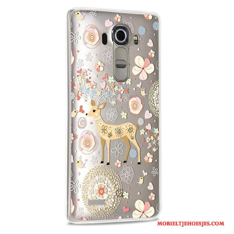 Lg G4 Siliconen Hoes Purper Anti-fall Bescherming Mooie Hoesje