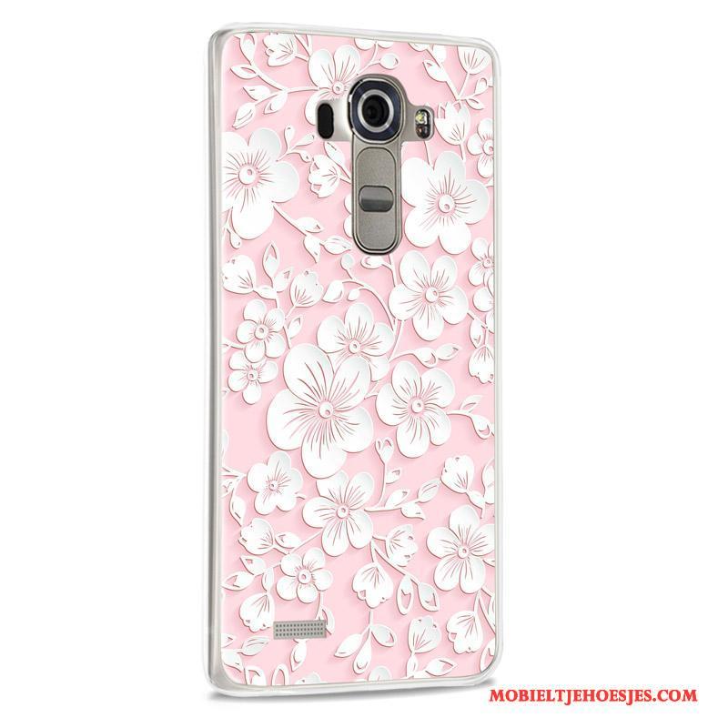 Lg G4 Siliconen Hoes Purper Anti-fall Bescherming Mooie Hoesje