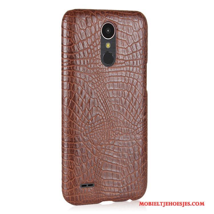 Lg K10 2017 Geel Hoesje Telefoon Vintage Hard Anti-fall Bescherming Krokodil