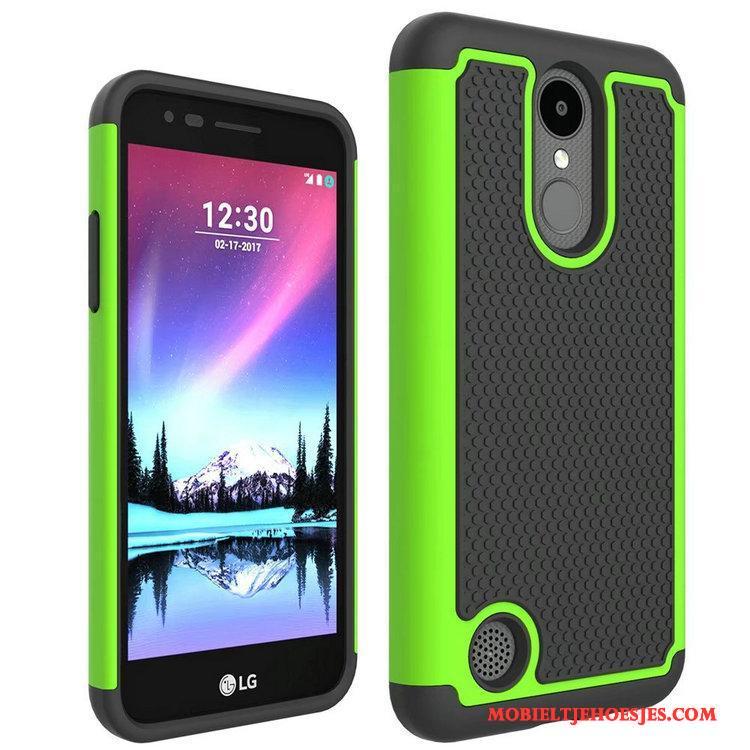 Lg K4 2017 Bescherming Hoesje Telefoon Purper Anti-fall Patroon Mobiele Telefoon