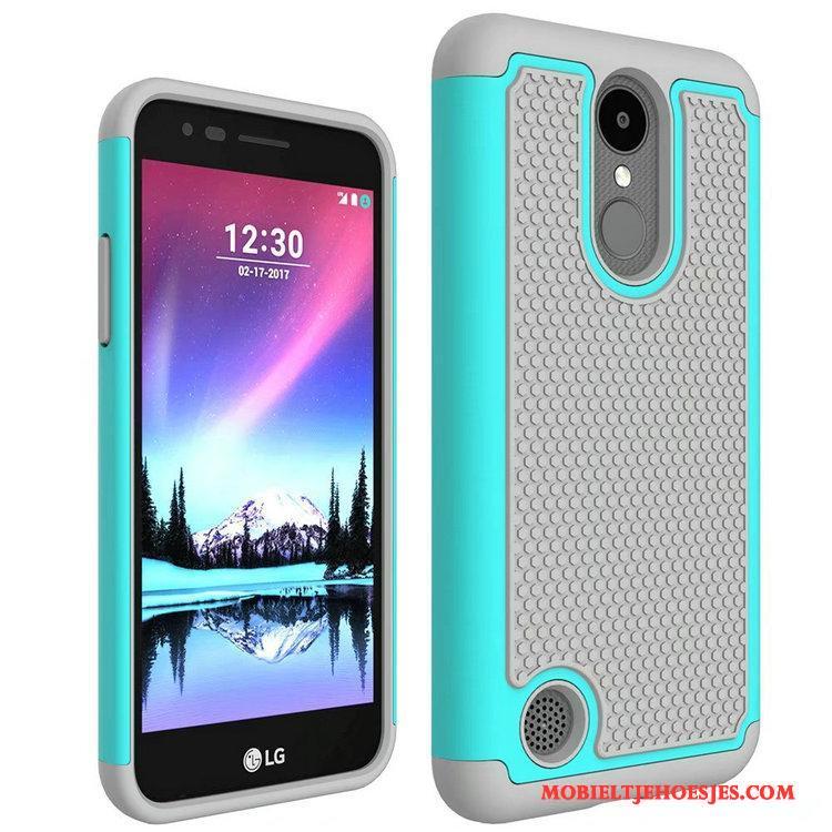 Lg K4 2017 Bescherming Hoesje Telefoon Purper Anti-fall Patroon Mobiele Telefoon