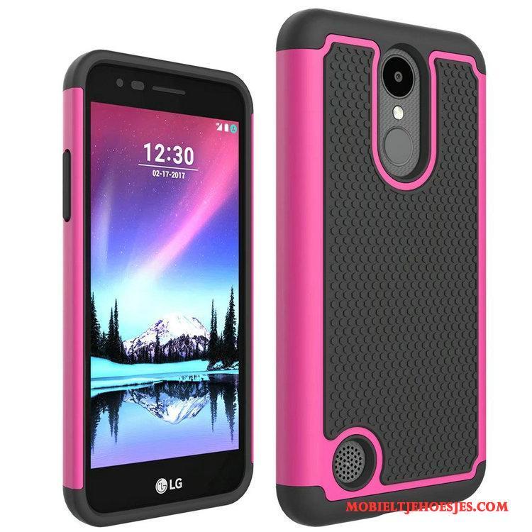 Lg K4 2017 Bescherming Hoesje Telefoon Purper Anti-fall Patroon Mobiele Telefoon