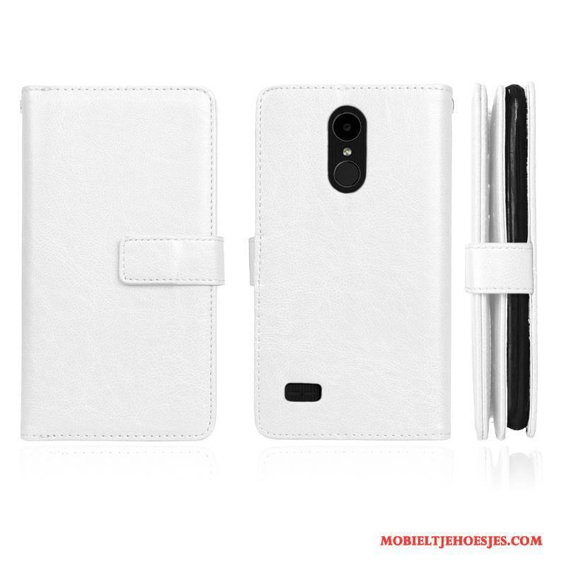 Lg K4 2017 Leren Etui Hoesje Telefoon Folio Anti-fall Portemonnee Mobiele Telefoon Bescherming