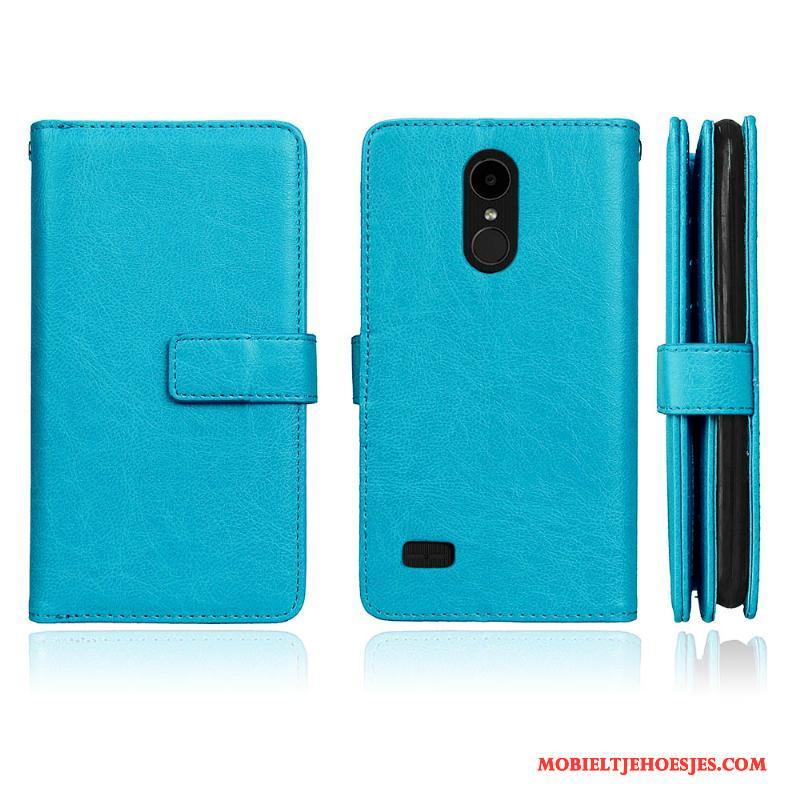 Lg K4 2017 Leren Etui Hoesje Telefoon Folio Anti-fall Portemonnee Mobiele Telefoon Bescherming